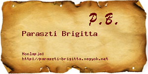 Paraszti Brigitta névjegykártya